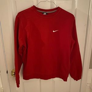 Nike red crew neck sweatshirt soft material size medium